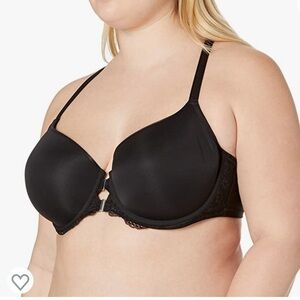 NEW Curvy Couture Tulip Front Closure Bra 1327 Black Size 46DDD NWT